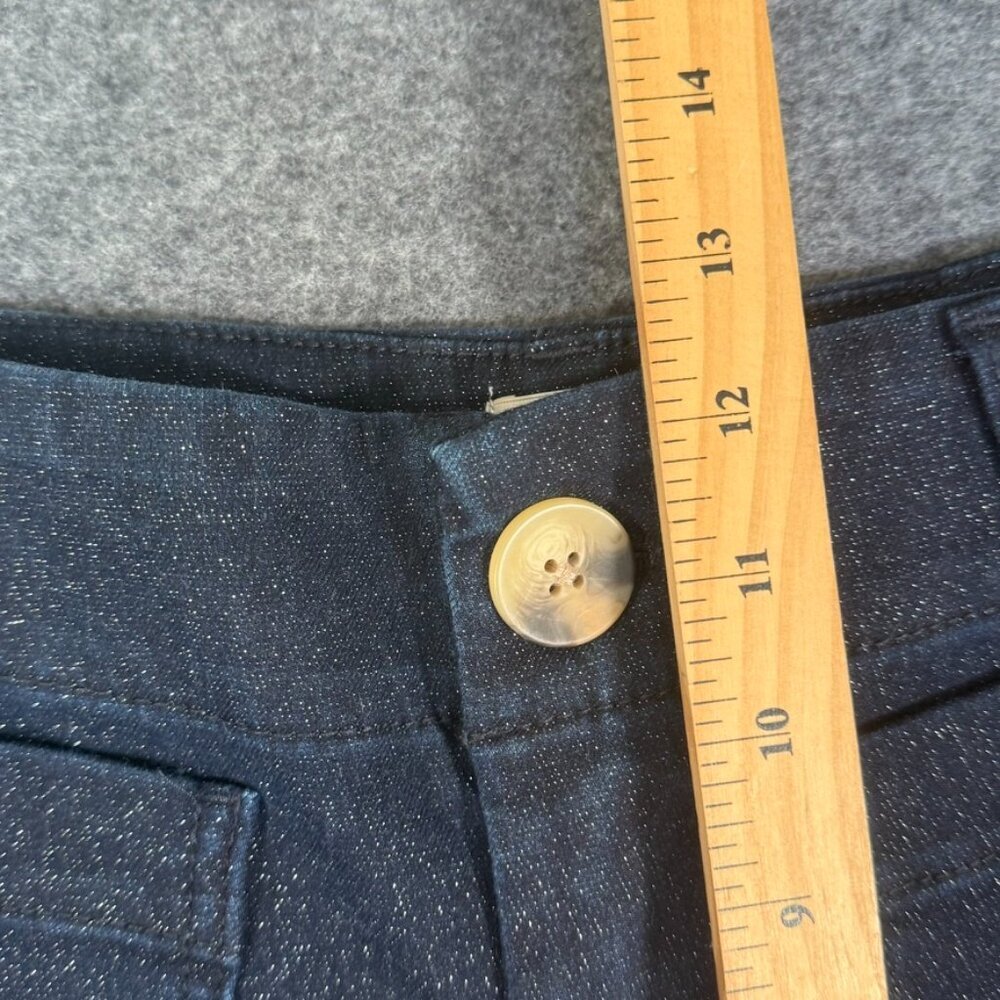 Maeve Anthropologie Womens Dark Colette Sparkle Wide Leg Crop Jeans 29 Boho NWT - Picture 11 of 14